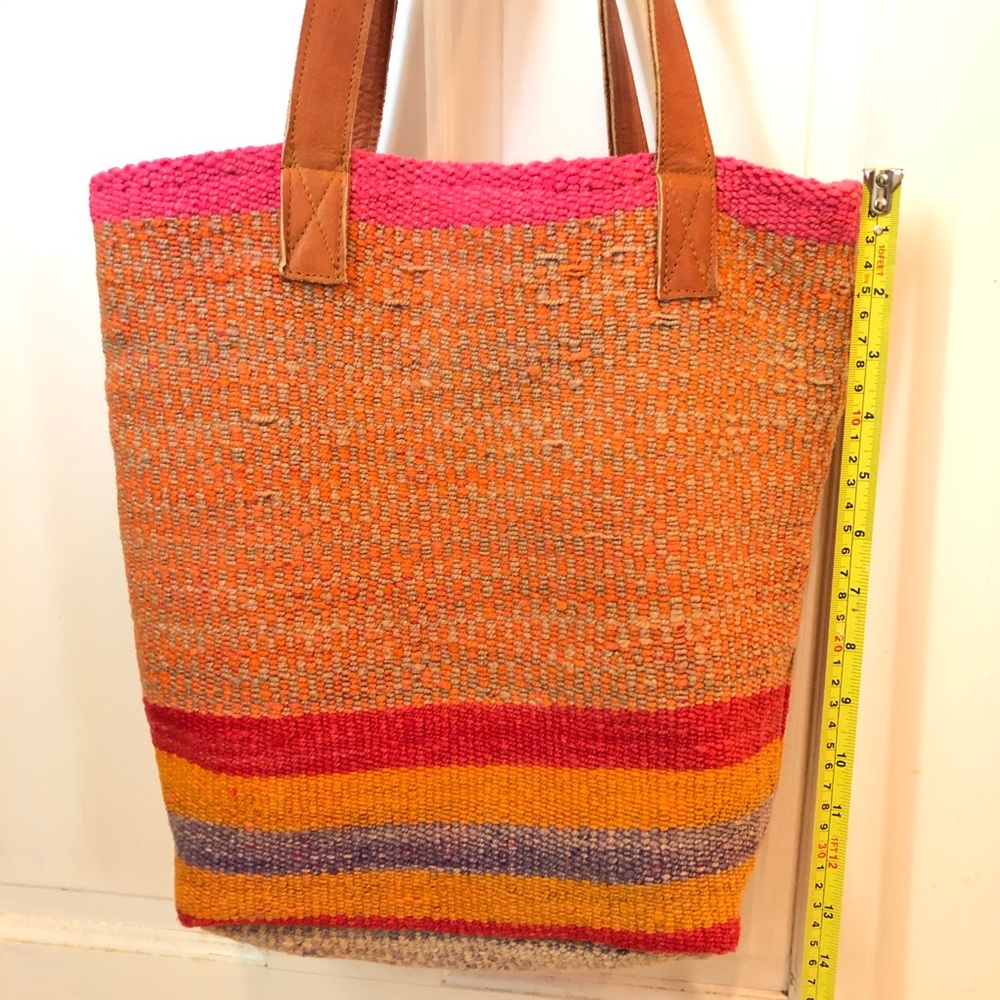 Jenny Krauss multicolor woven wool tote